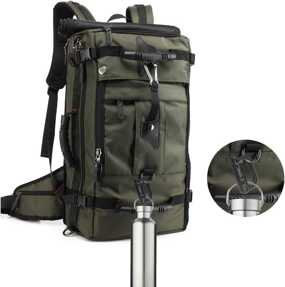 18PCS Multipurpose Grimlock D-Ring Locking Molle Clip Tactical Hanging Hook Bag