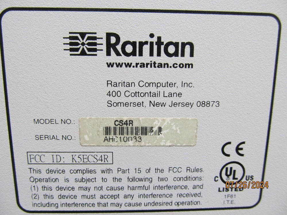 Raritan KVM Switch CompuSwitch (4 port) CS4R