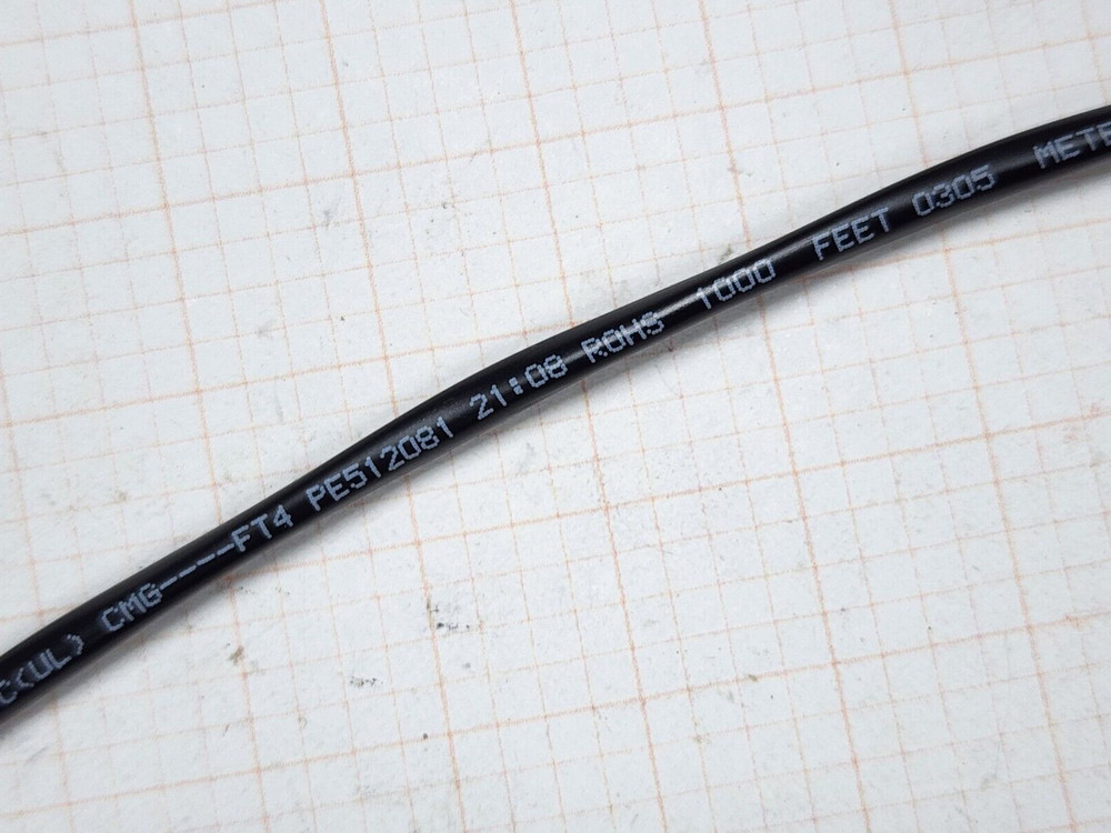 Belden 5320UE 18/2C Solid Twisted Audio/Security Cable Riser CMR Black /100ft