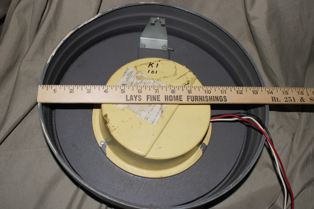 Simplex School Wall Clock Bubble Glass Ribbed Sides Untested Hard Wire As Is