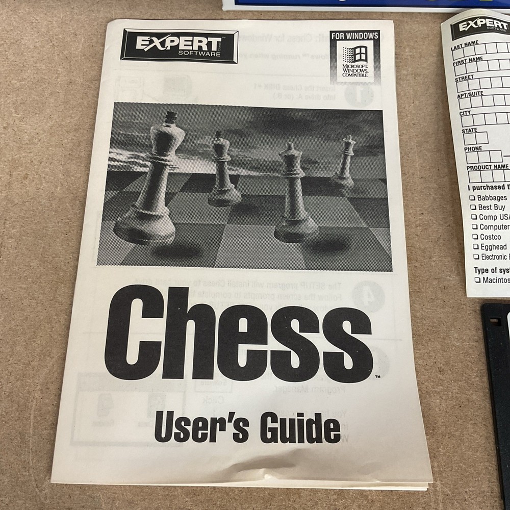 Expert Software Chess For Windows DOS IBM 3.5” Disks Vintage Computing