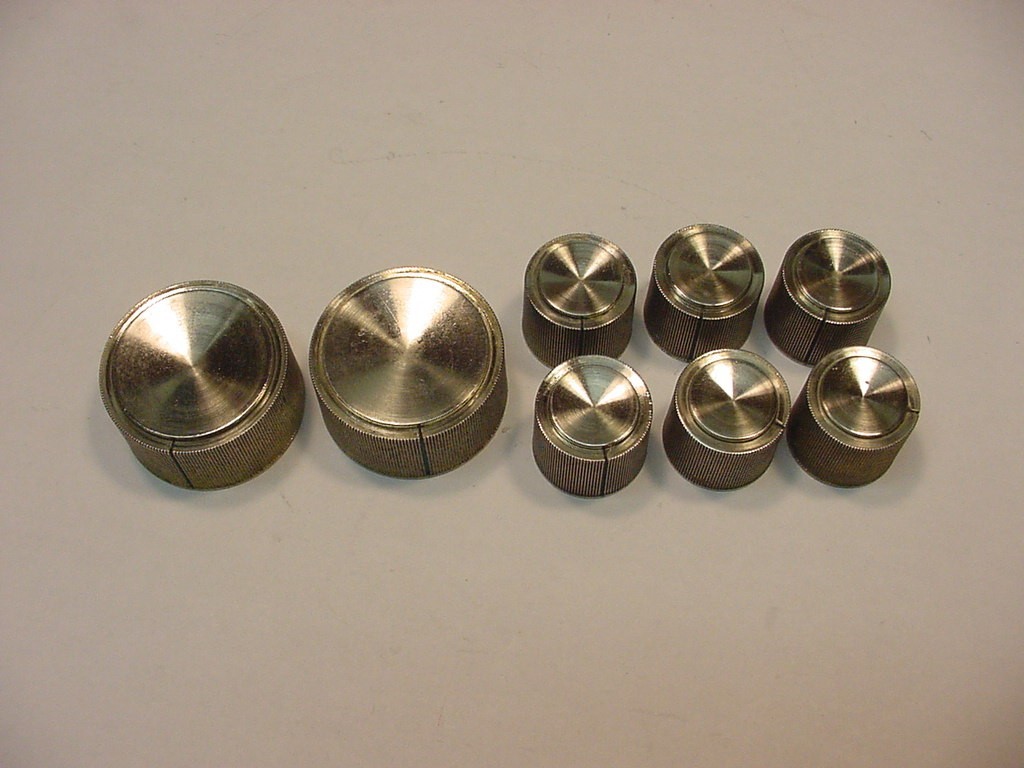 DYNACO PAS2 TUBE PREAMPLIFIER 8PCS RIPPLE INSERT SHAFT CONTROL KNOB LOT (OEM)
