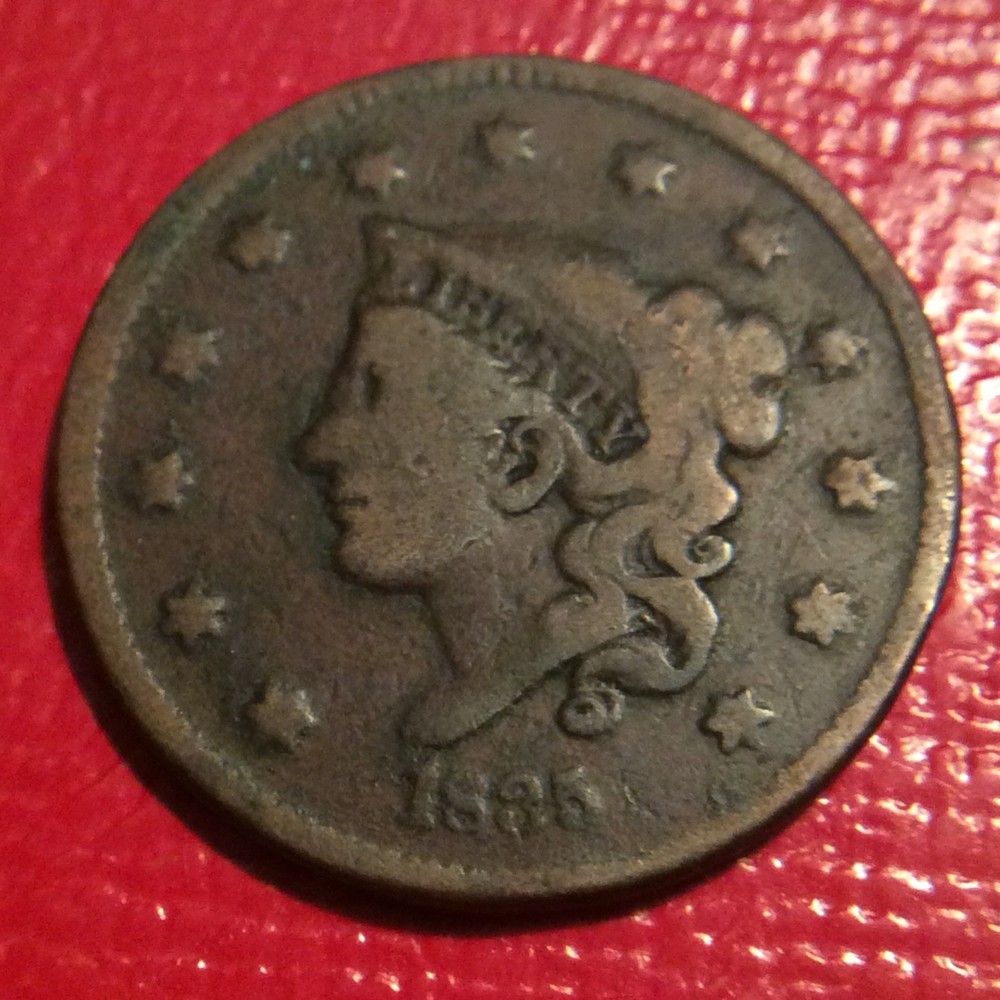 1835 LARGE CENT YOU GRADE D-35