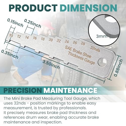 Mini Tech Gauge 32nds Brake Pad Measuring Tool