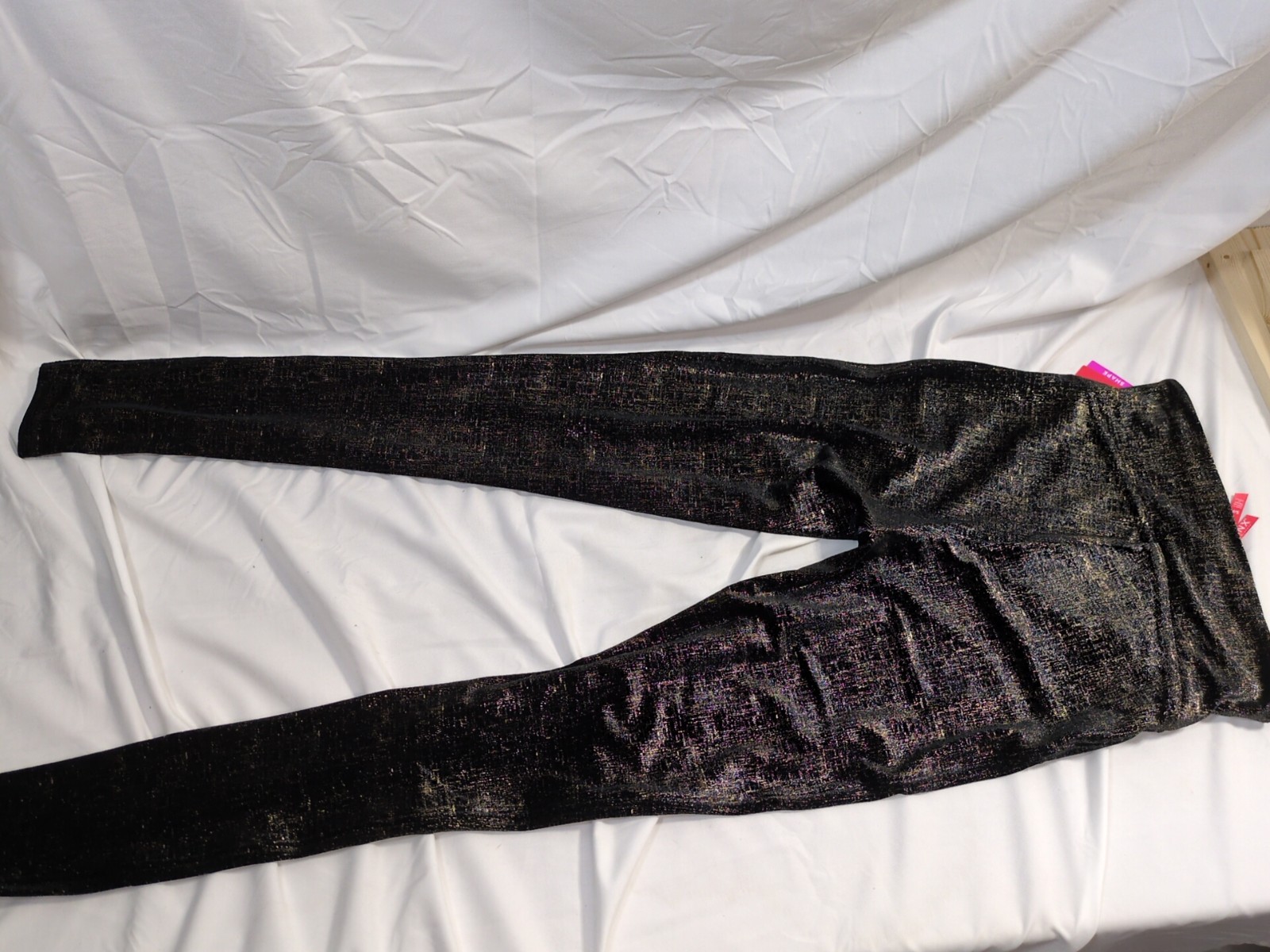 Spanx Black and Gold Velvet Leggings Size Small New with Tags