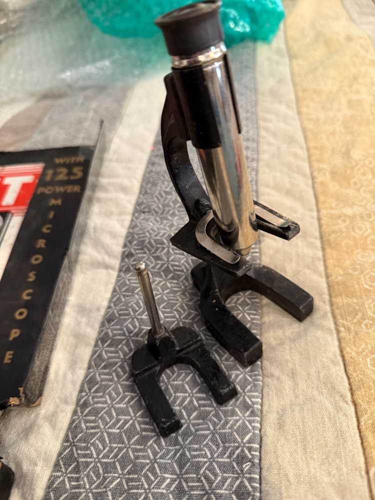 Vintage Microscope MicroSet Model 2MX 125 Power Poor Condition