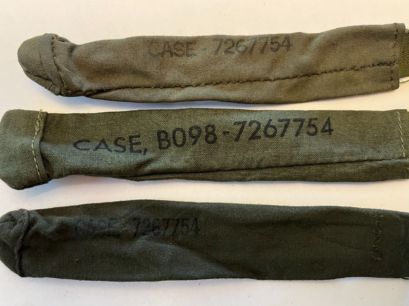 USGI 30 Cal M1 Garand 7.62 Rifle Cleaning Rod Section Pouch Green Canvas 2 Pack