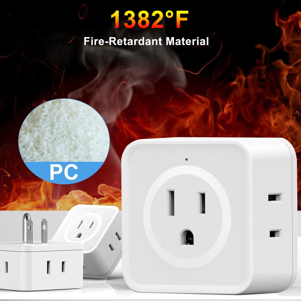 5 Way Multi Plug Outlet Extender, Wall Outlet Expander, Small Electrical Outlet