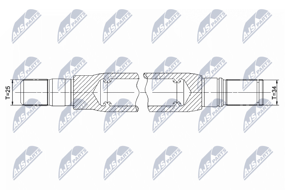 For NTY NWP-PL-003 DRIVESHAFT