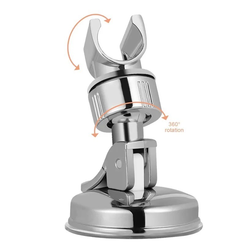 Adjustable Shower Head Holder Suction Cup Handheld Showerhead Wall Mount Bracket