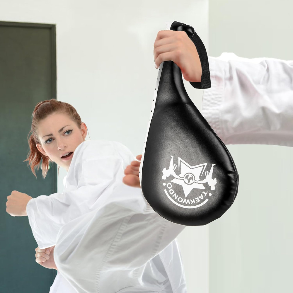 2 Pack Taekwondo Kick Pads, Durable Striking Target Paddles, TKD Karate Martial