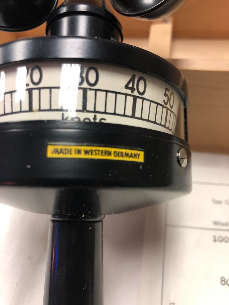 PRUFSCHEIN1962 WIND VELOCITY METER