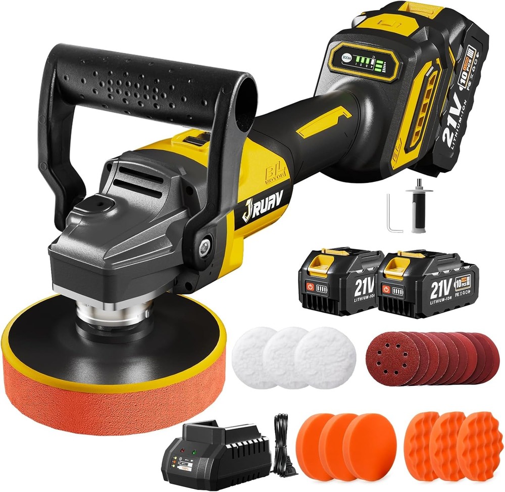 Cordless Car Buffer Polisher Detailing Machine Kit