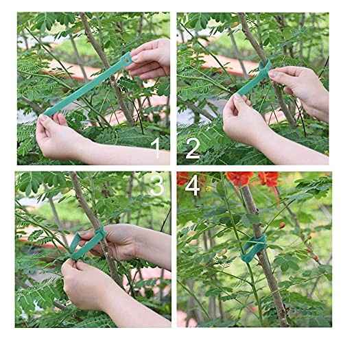 Garden Hook＆Loop Plant Cable Ties, Multi-functional Ties, Adjustable 50 Green