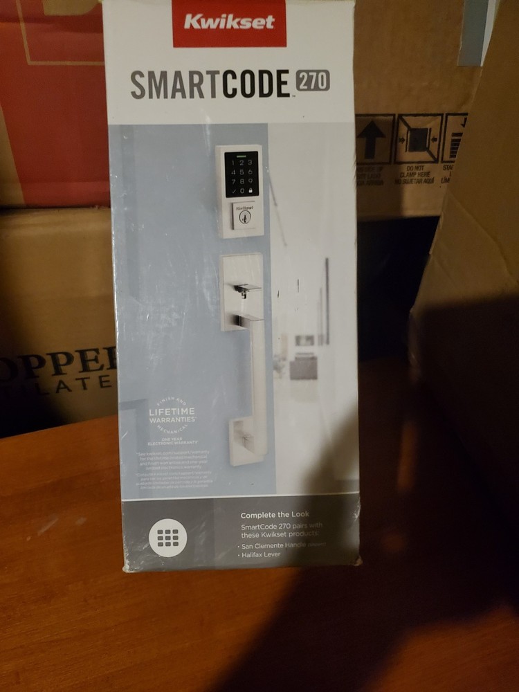 Kwikset SmartCode 270 Touchpad Electronic Lock, Keyless Entry, Satin Nickel