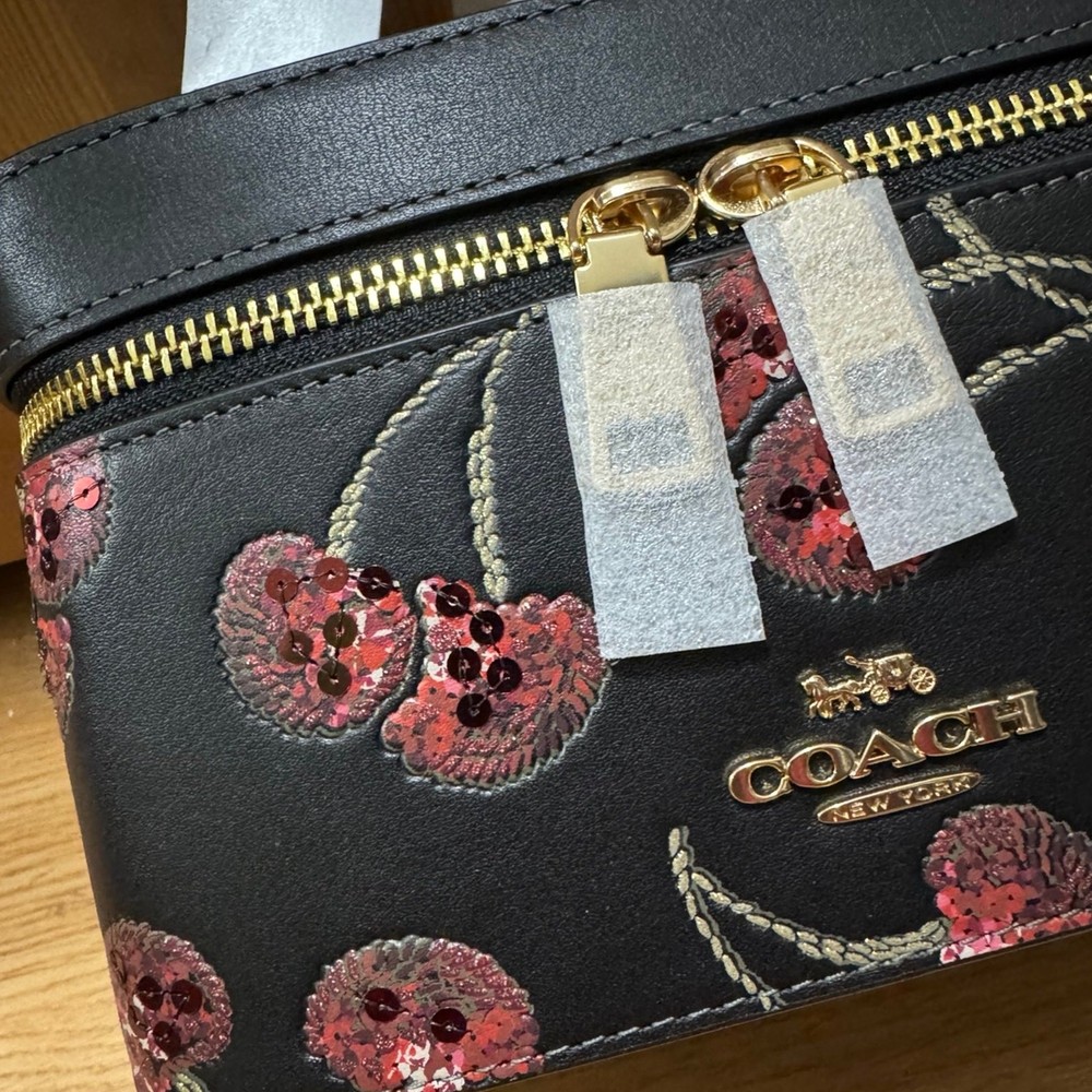 NWT ❤️ Coach Cosmetic Case With Cherry Print
