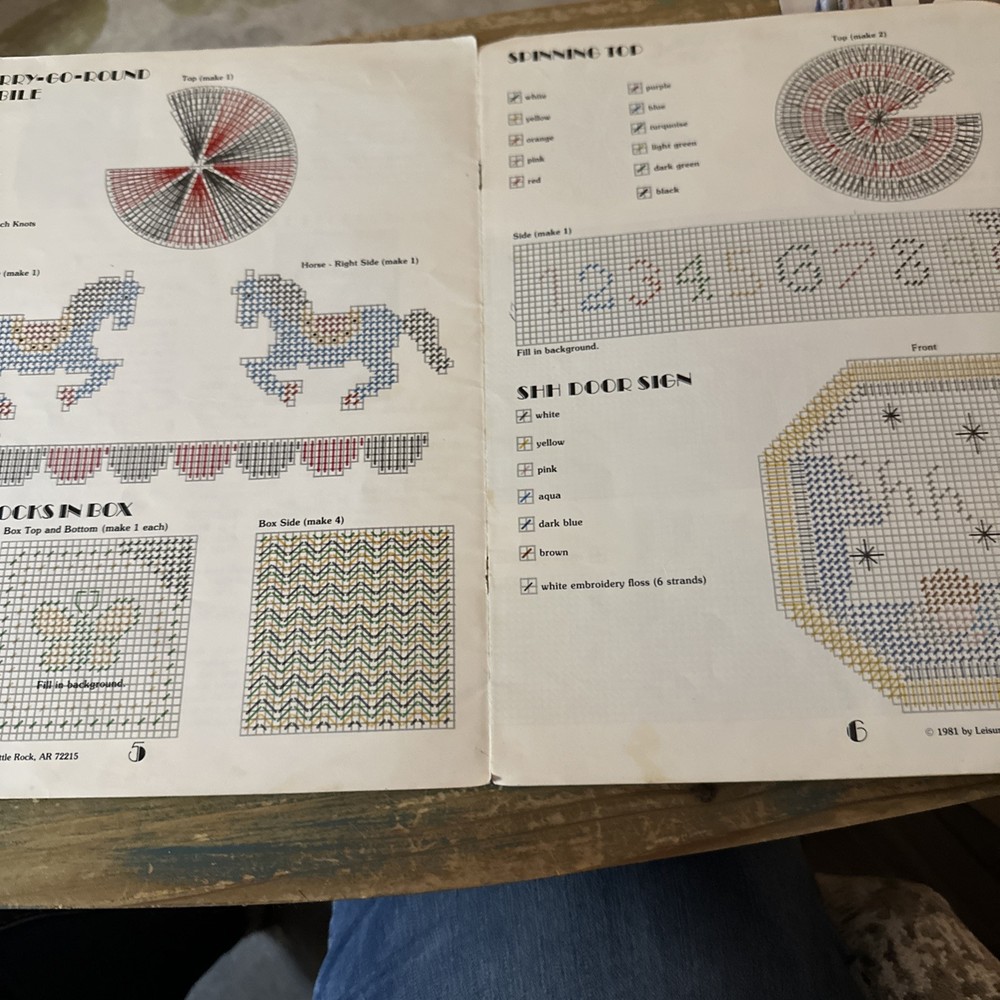 Leisure Arts Projects For Baby 14 Projects Leaflet 206 Plastic Canvas Pattern