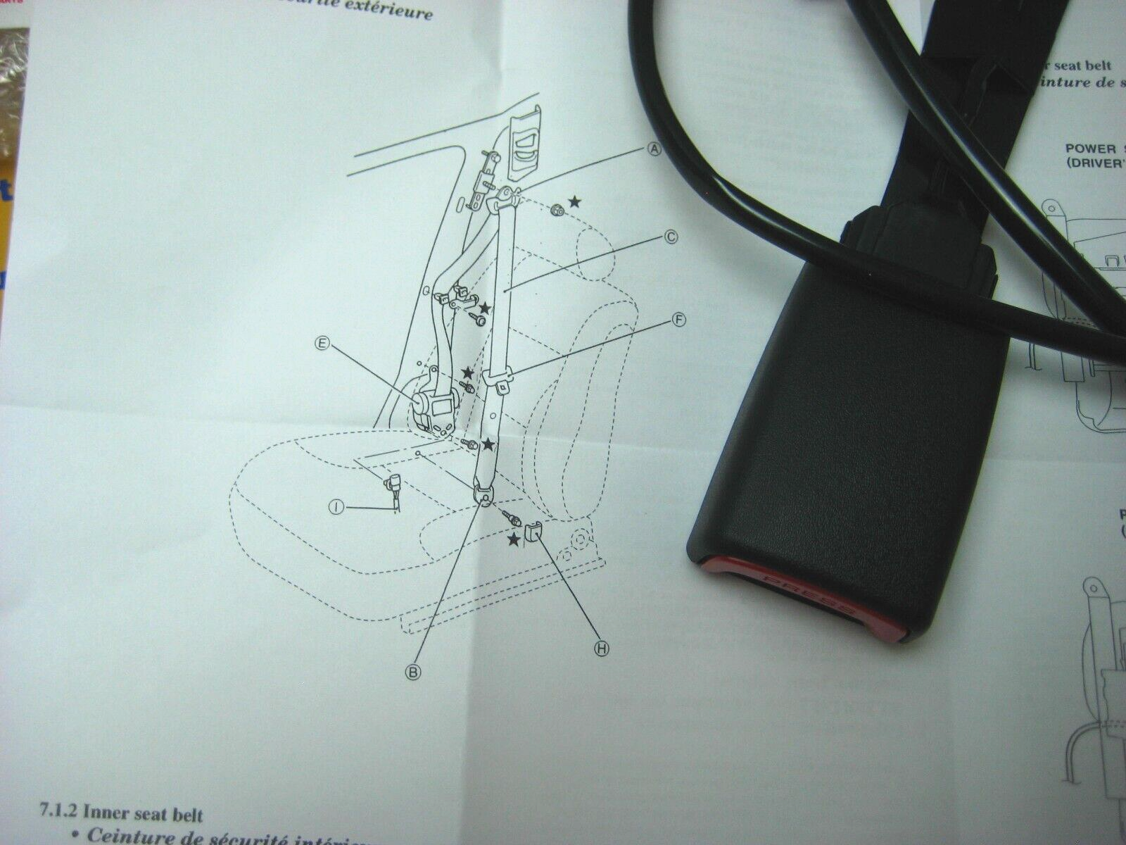 Toyota Camry Drivers Front Seat Belt Buckle NON Power Seat 2002-2003 OEM Black