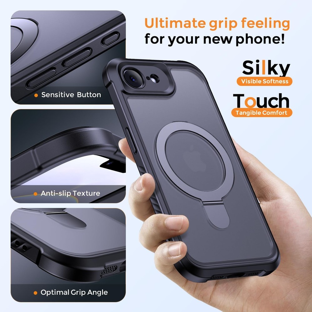MOCCA for iPhone 17e Case & iPhone 16e Case with Magnetic Invisible Stand [Full