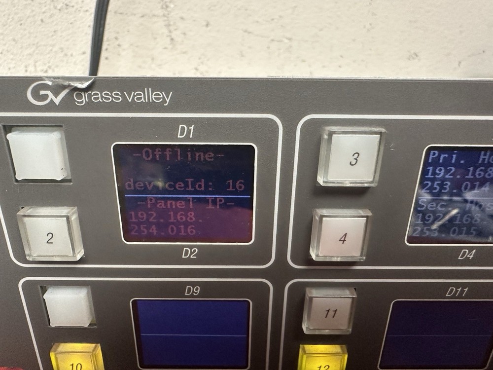 Grass Valley Jupiter LD16 Control Panel JUP-CP-LD16