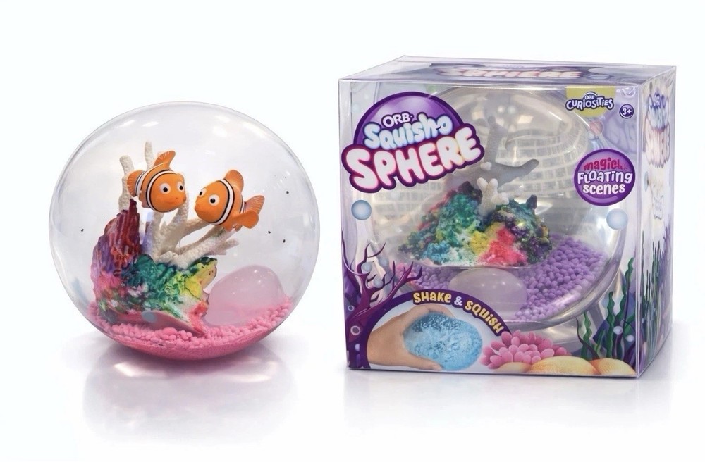 ORB Squisho Sphere Magical Floating Scenes Tactile Squeeze Toy Multicolor