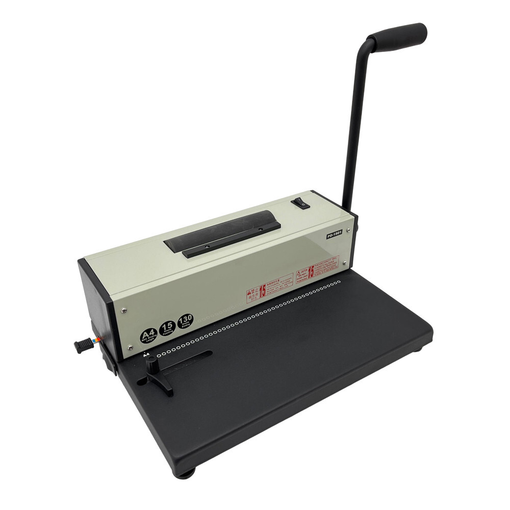 110V Desk Calendar Notebook Maker Plastic Spiral Coil Binding Machine PD-1501
