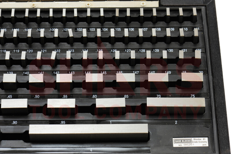 SHARS 81 PCS GRADE B GAGE GAUGE BLOCK SET NIST CERTIFICATE M}