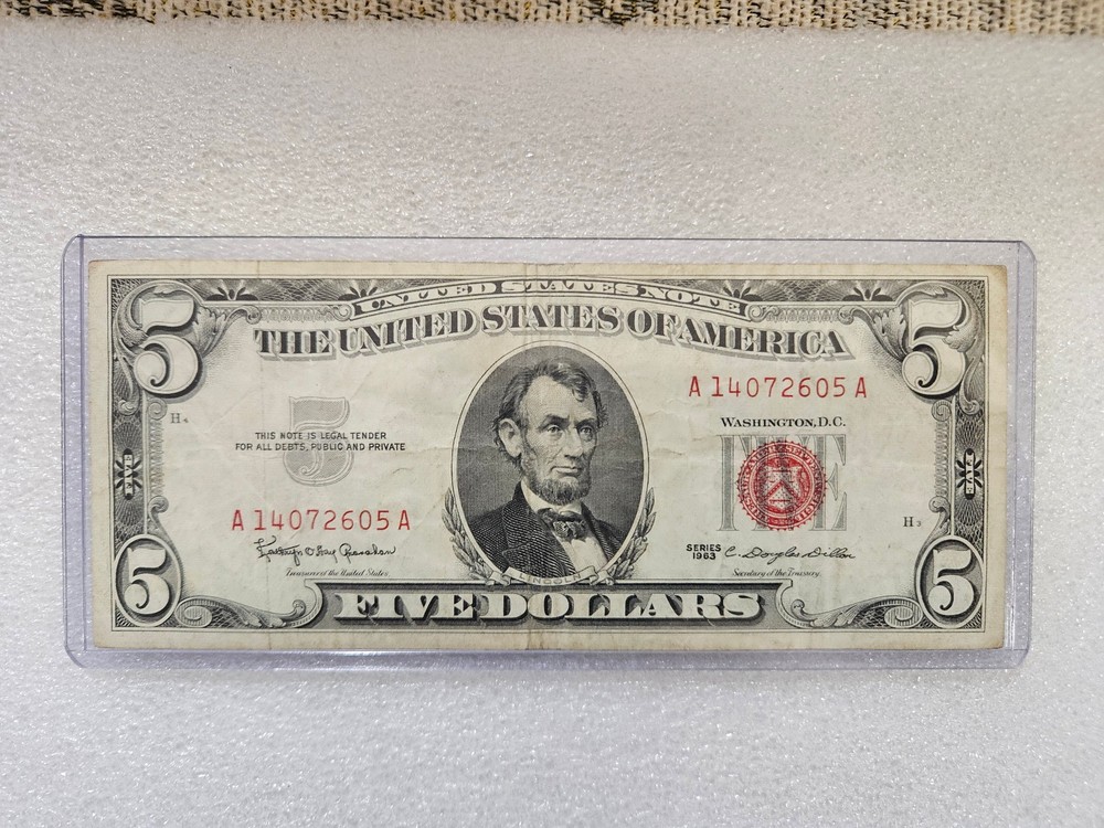 $5 Bill - Red Seal - Circulated