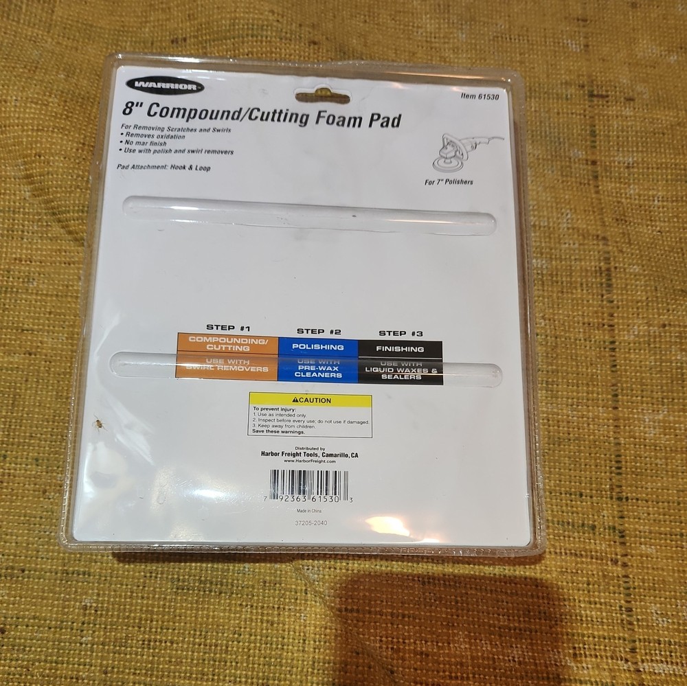 Warrior 8" Compound Cutting Foam Pad 61530