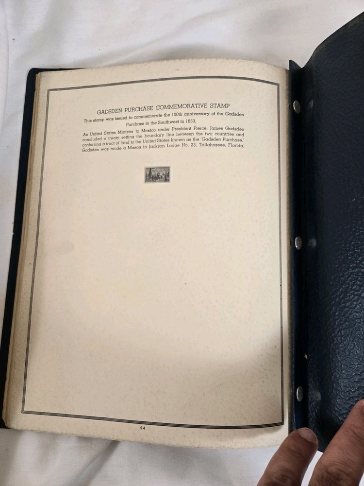 Vintage 1952 Unused Masonic Stamp Album