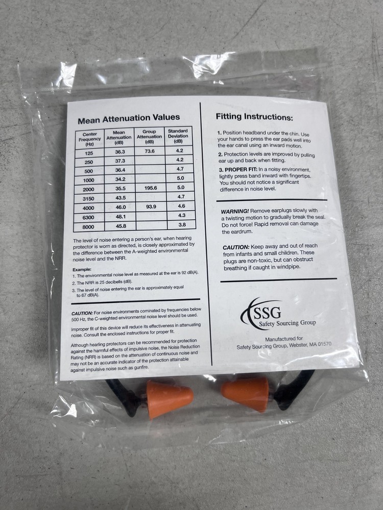Banded Ear Plug EB-09 NRR 25 Decibels INCLUDES TWO PAIRS