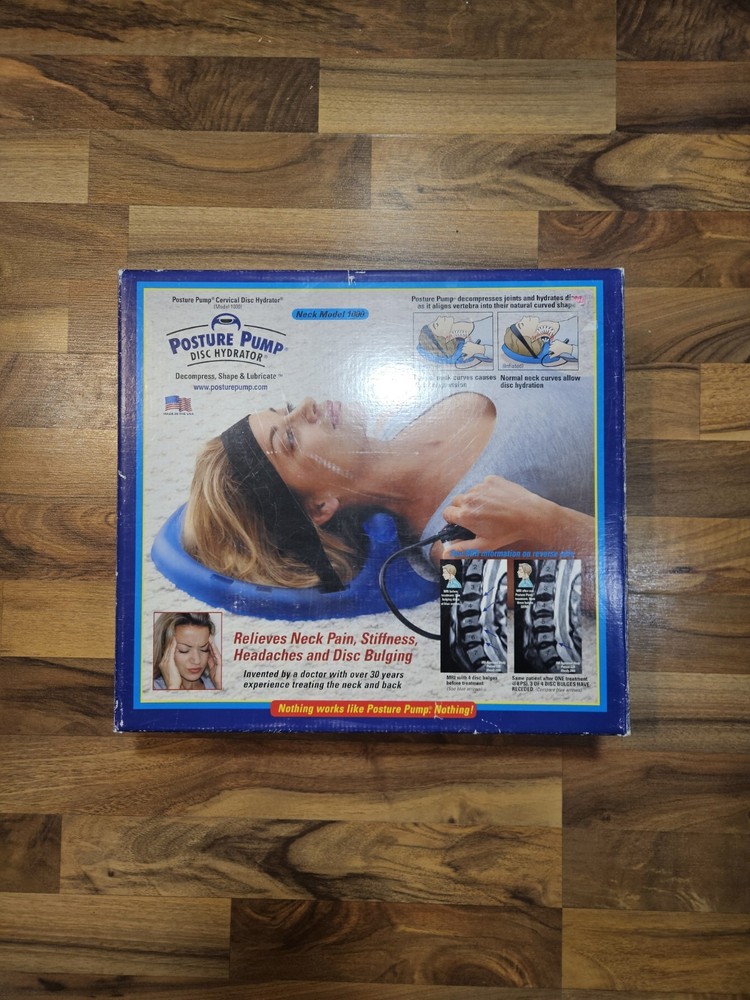 Posture Pump Cervical Disc Hydrator Neck Model 1000 w Box & Pump