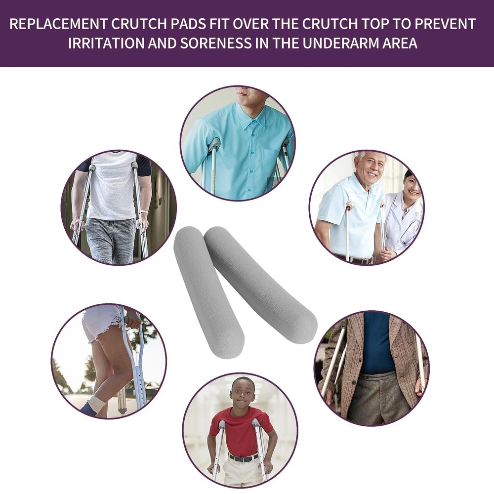 Replacement Crutch Pads, 2 Pack Padding, Underarm Pads,...