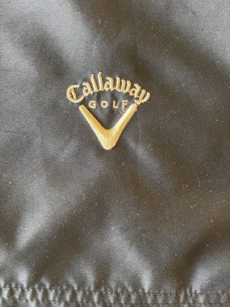 Callaway Golf Men XL Navy Pullover Jacket Half Zip Outerwear Brushed Microfiber