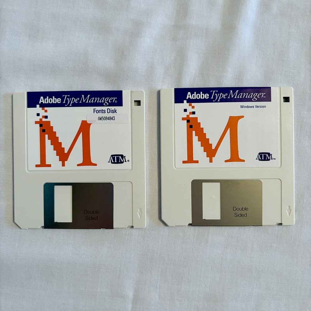 Adobe Type Manager version 2.0 for Windows on 3.5” Disks