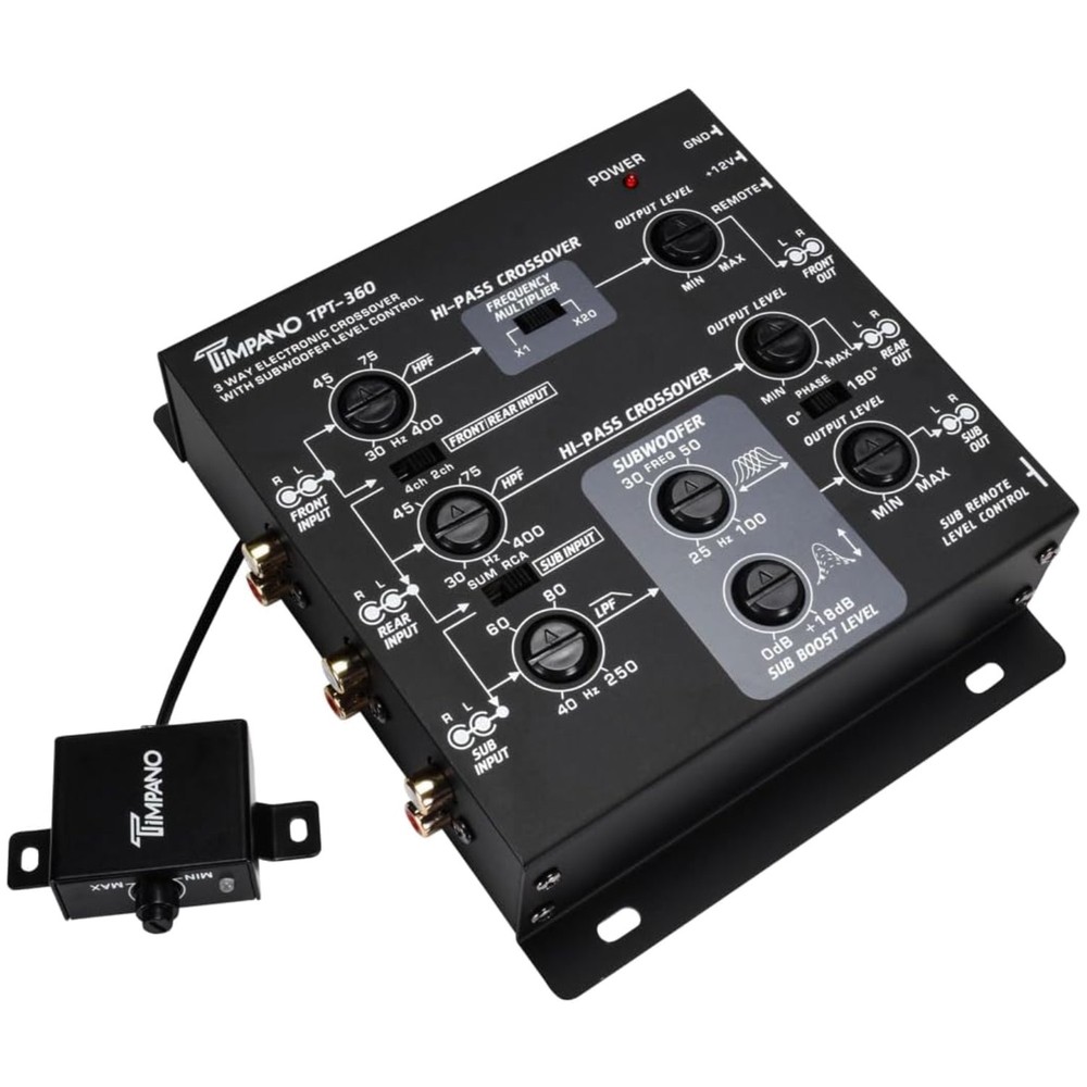 3-Way Electronic Crossover with Remote Control for Ultimate Audio Optimization