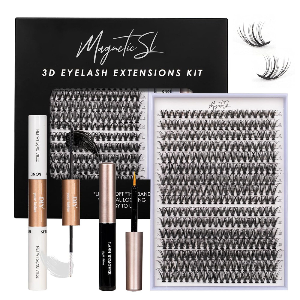 Lash Clusters DIY Lash Extensions Kit 320Pcs Individual Lashes Clusters 30D 40D