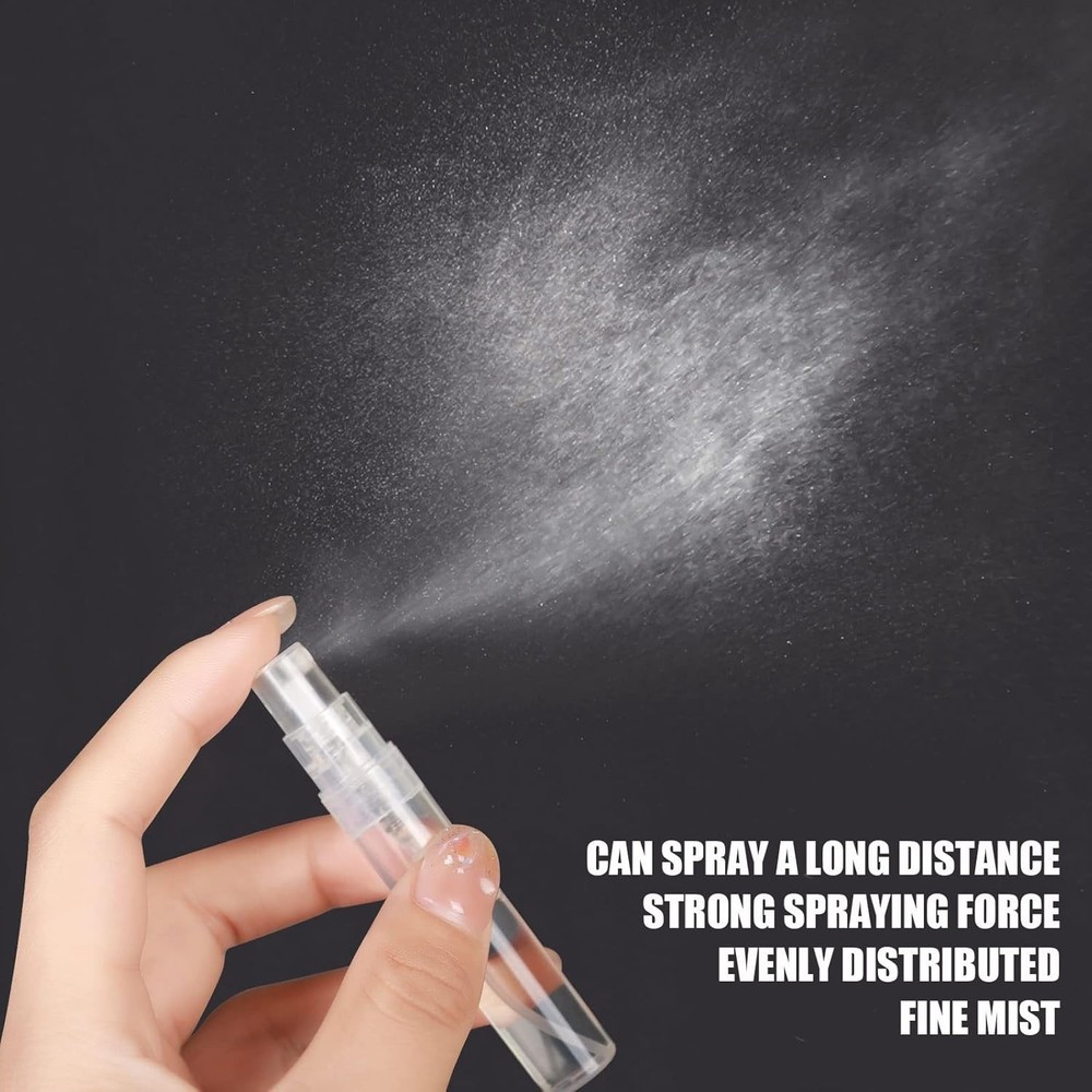 10 Pack Mini Spray Bottles - 5ml Refillable Clear Perfume Atomizer for Travel