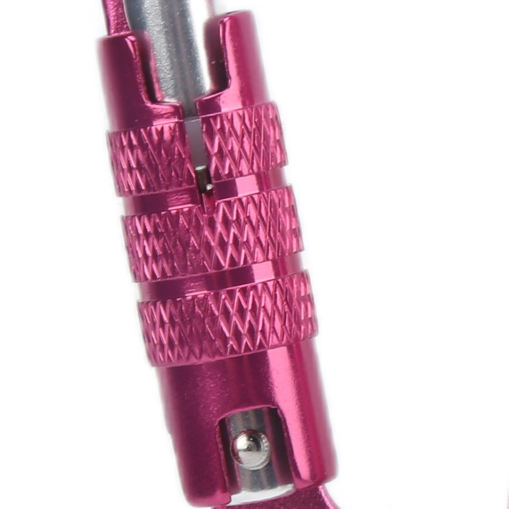 Pink Carabiner Clip Auto Locking Square Bottom 360 Rotational Hook