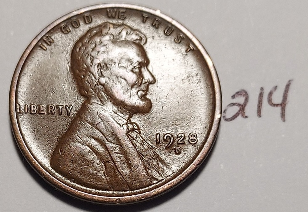 1928-D Lincoln Wheat Cent       #214