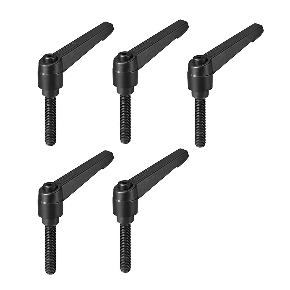 5Pcs M8 x 40mm Handle Adjustable Clamping Lever Thread Male Threaded Stud