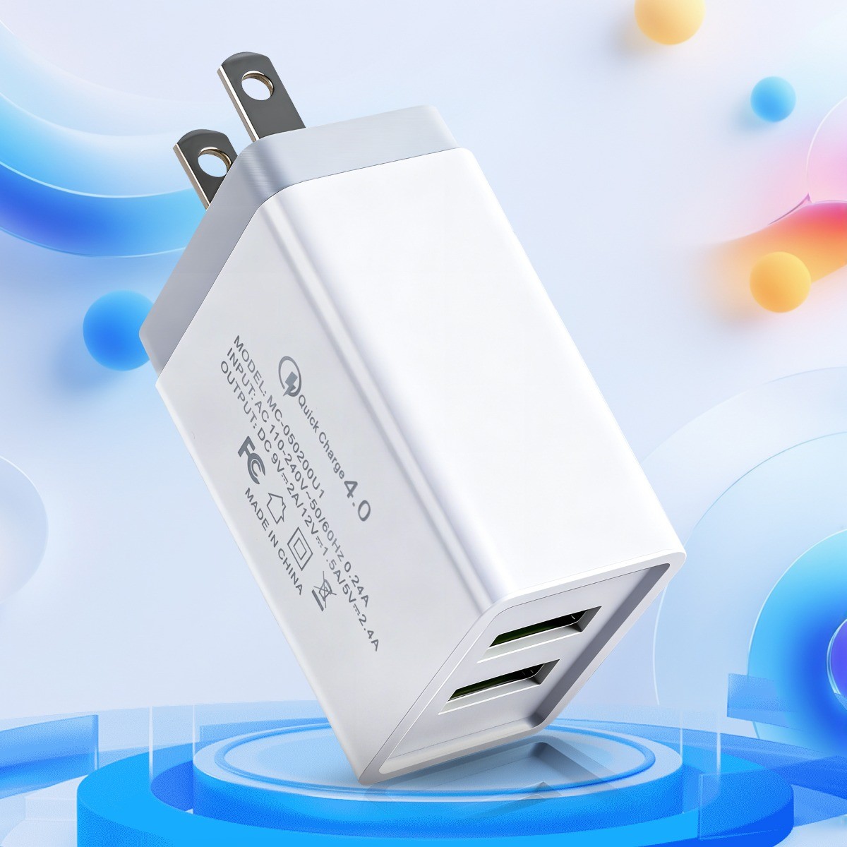 USB Wall Charger Dual Port USB Cube Power Adapter Charger Plug Block ...