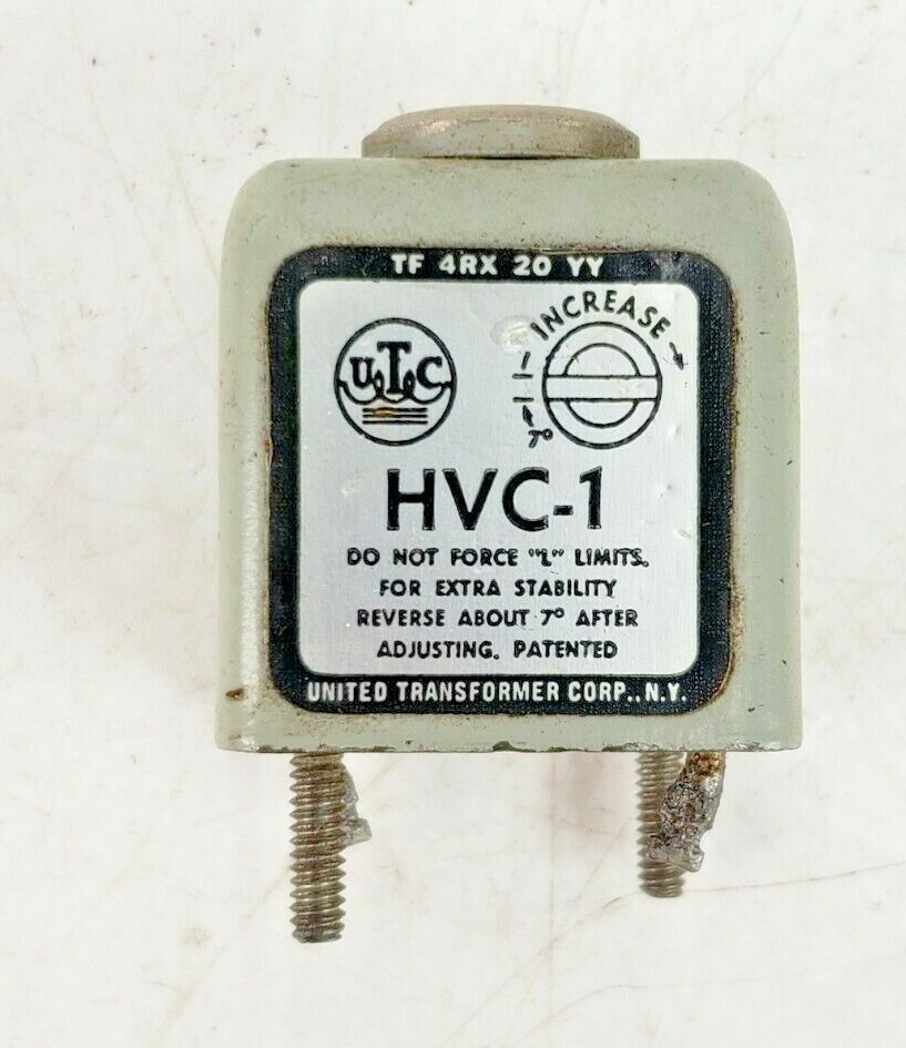 Vintage UTC HVC-1 Variable Inductor Transformer Tube Audio