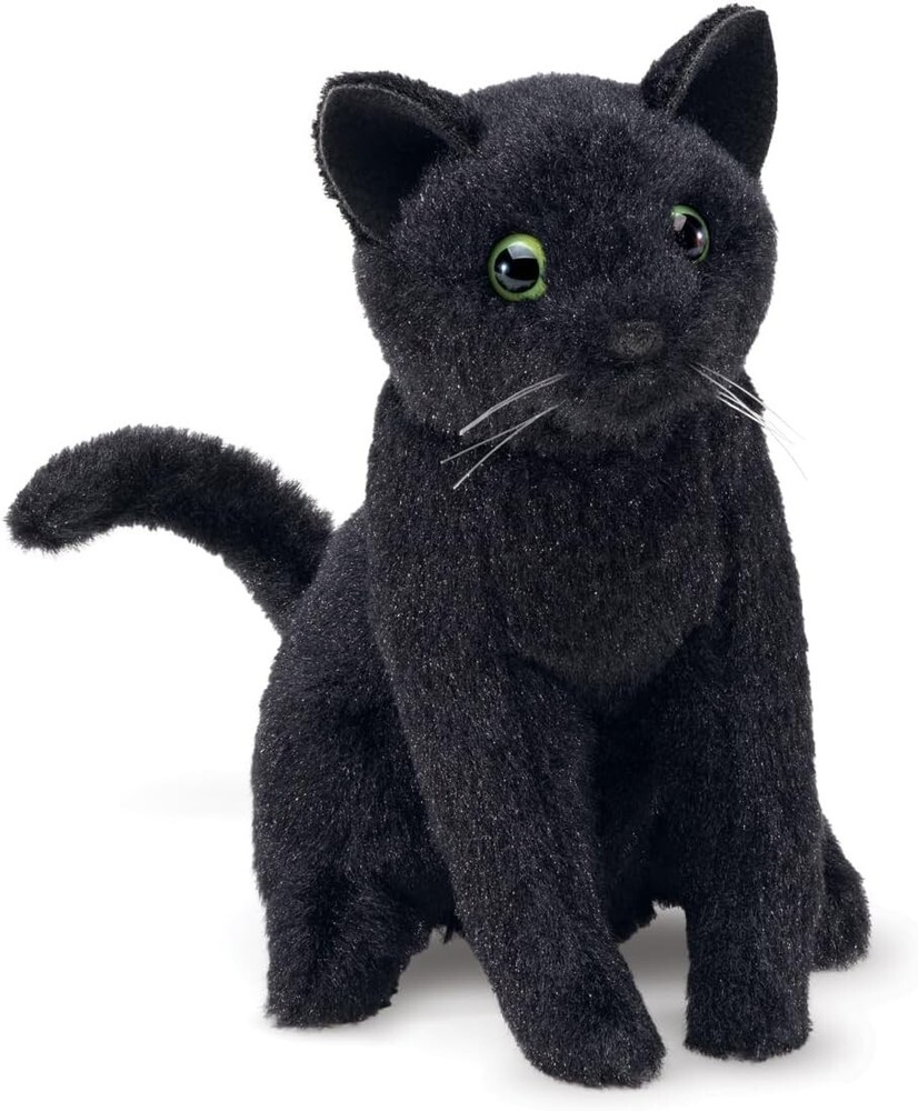 Folkmanis Mini Black Cat Finger Puppet