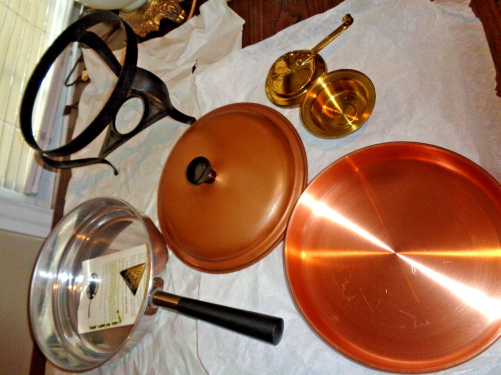 Benjamin & Medwin Copper Douro Chafing Serving Warming Double Pot Pan