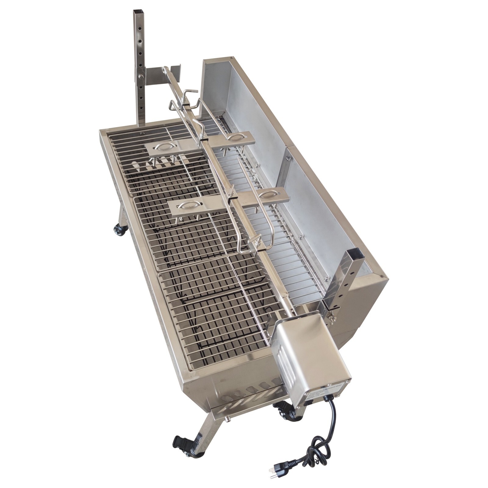 35" BBQ Grill Pig Whole Lamb Grill Motor Rotisserie Kit Electric Spit Roaster