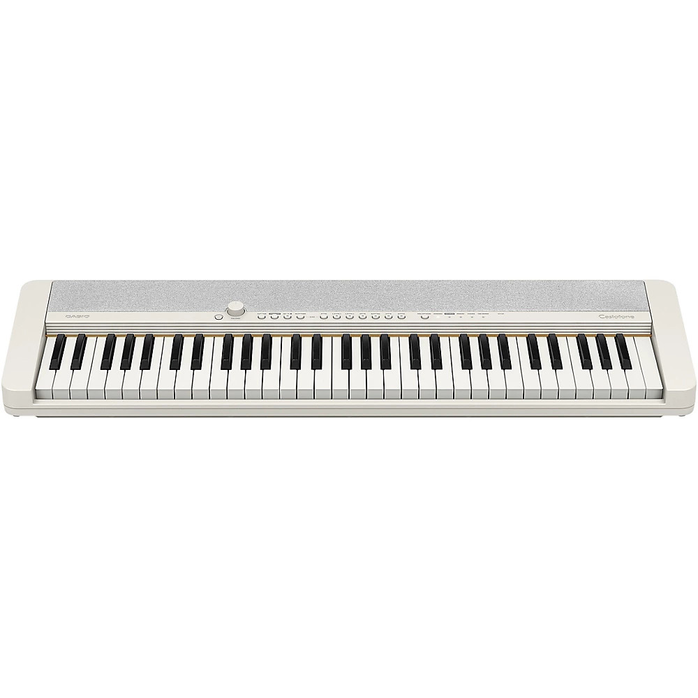 Casio Casiotone CT-S1 61-Key Portable Keyboard Essentials Bundle White