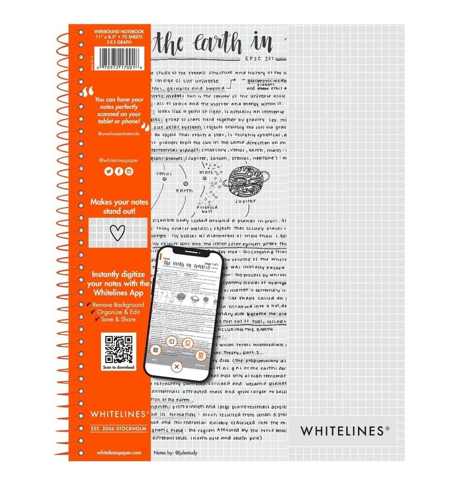 ROARING SPRING Spiral Graph Ruled Notebook, Digitally Download Your Notes wit...