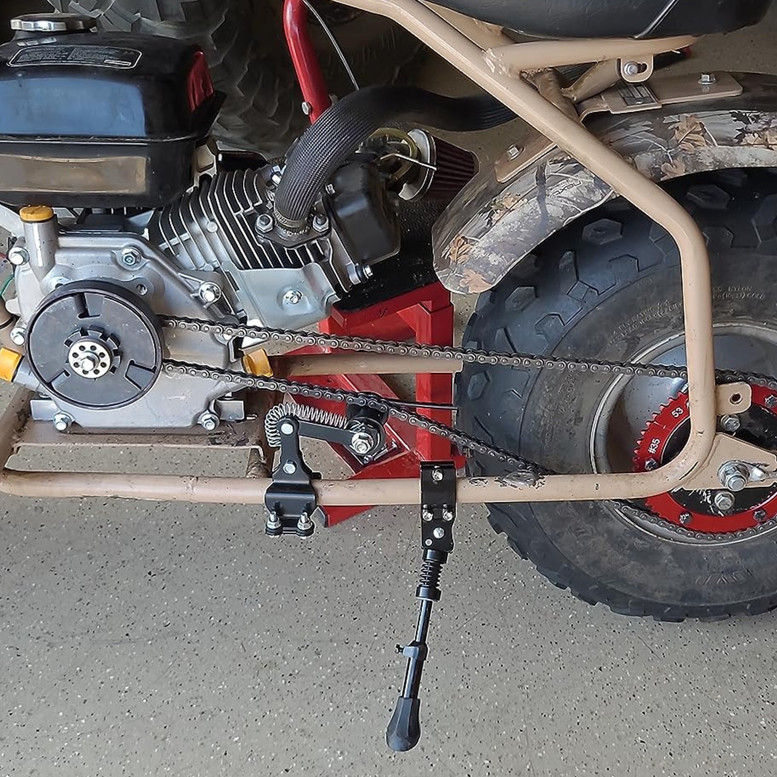 Chain Adjuster Tensioner Guide w/ Spring Roller for Dirt Bike Go Kart Motorcycle