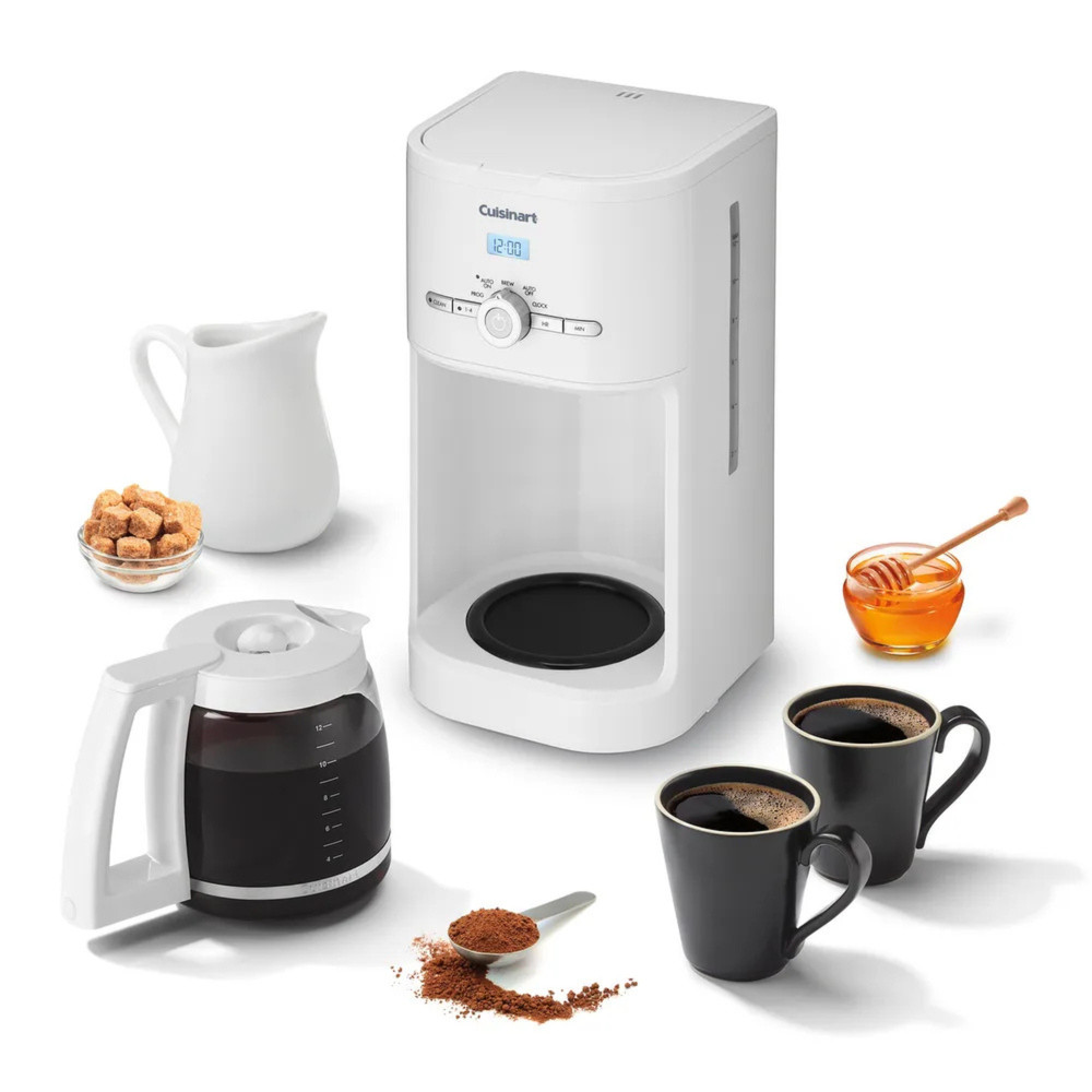 Cuisinart 12-Cup Programmable Coffeemaker, Black - 12 Cup - White